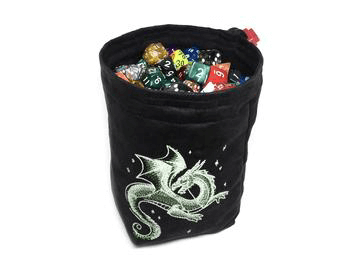 Dice Bag Glow in the Dark (4x4x6in) Celestial Dragon : Black