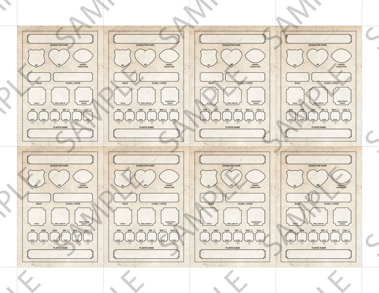 Combat Cards : Character Cards