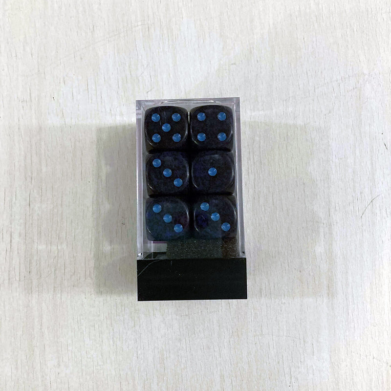 Dice Set 12d6 Speckled (16mm) 25707 Cobalt