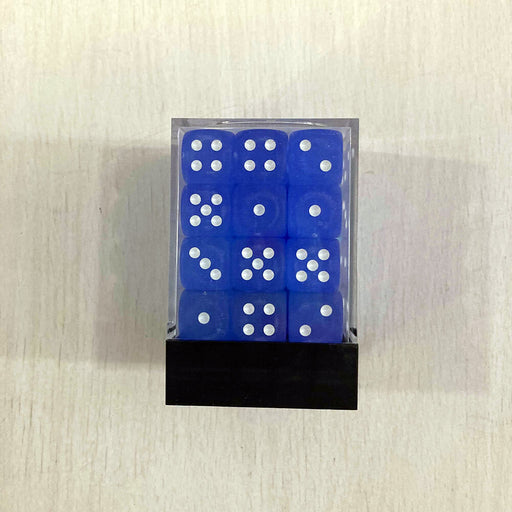 Dice Set 36d6 Frosted (12mm) 27806 Blue / White