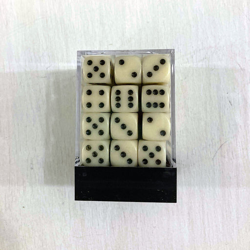 Dice Set 36d6 Opaque (12mm) 25800 Ivory / Black