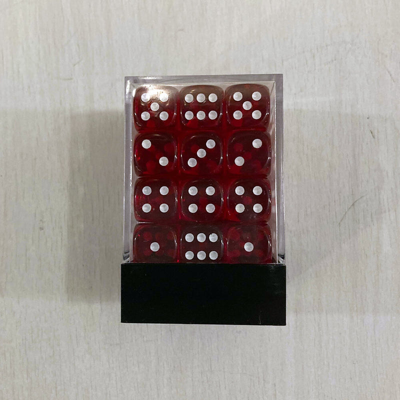 Dice Set 36d6 Translucent (12mm) 23804 Red / White