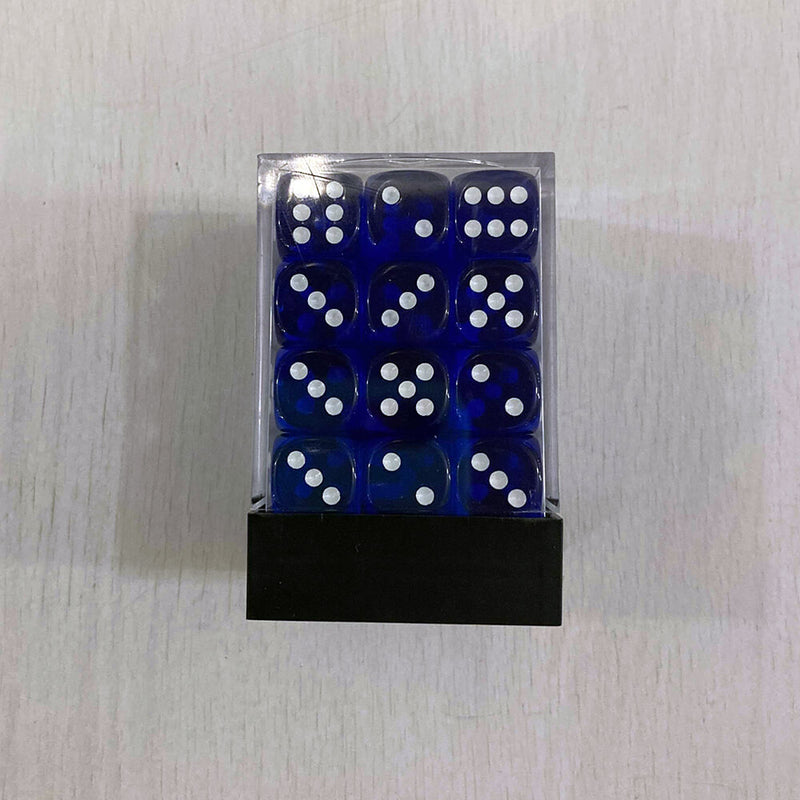 Dice Set 36d6 Translucent (12mm) 23806 Blue / White