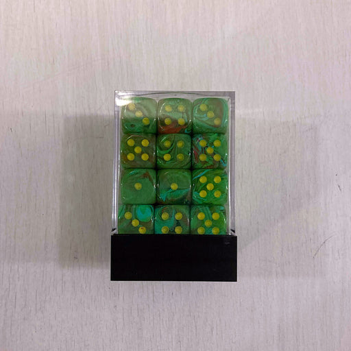Dice Set 36d6 Vortex (12mm) 27915 Slime / Yellow