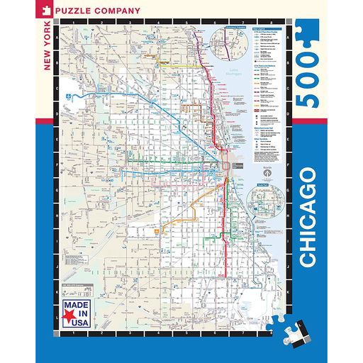 Puzzle (500pc) Map : Chicago Transit