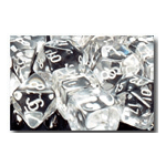 Dice Set 36d6 Translucent (12mm) 23801 Clear / White