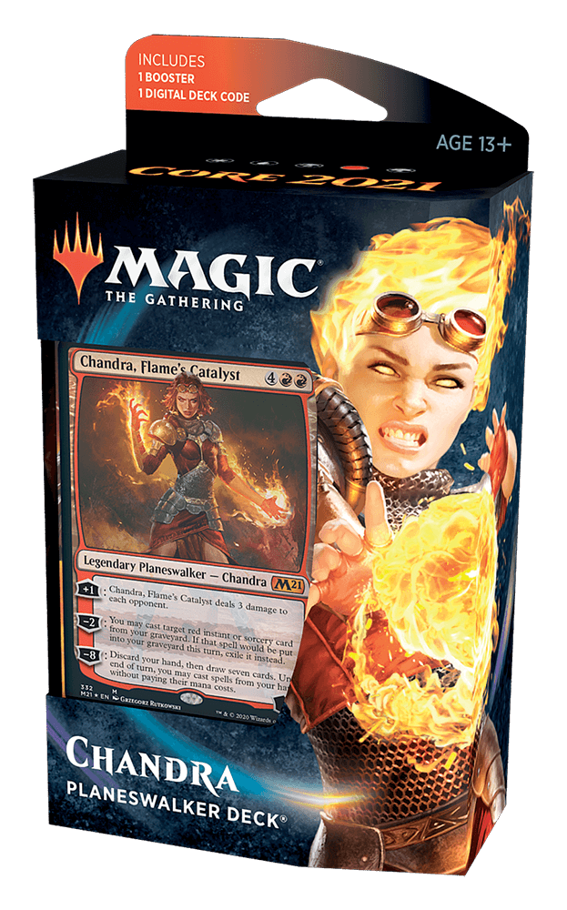 MTG Planeswalker Deck : Core Set 2021 (M21) Chandra Twenty Sided MTG Planeswalker Deck : Core Set 2021 (M21) Chandra Twenty Sided