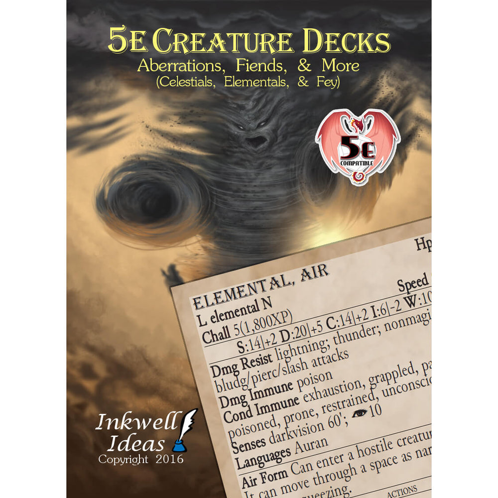 D&D (5e) Creature Deck : Aberrations, Fiends, & More