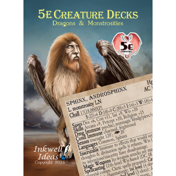 D&D (5e) Creature Deck : Dragons and Monstrosities