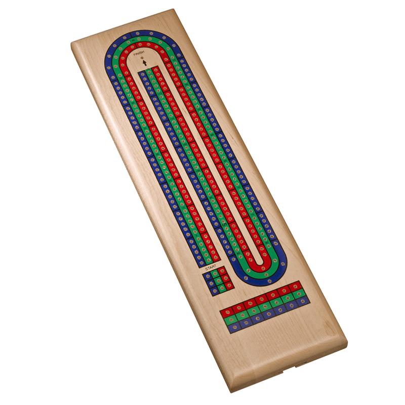 Cribbage 3-track (Tri-Color) Natural Wood