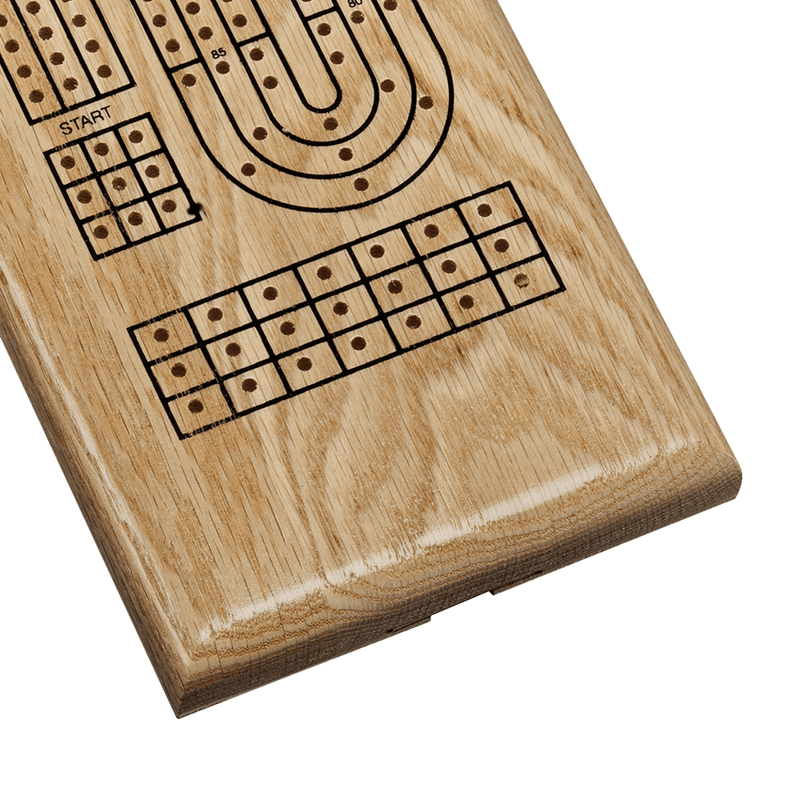 Cribbage 3-track Natural Wood