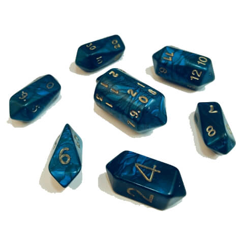 Dice 7-set Crystal Otherworld (16mm) Green