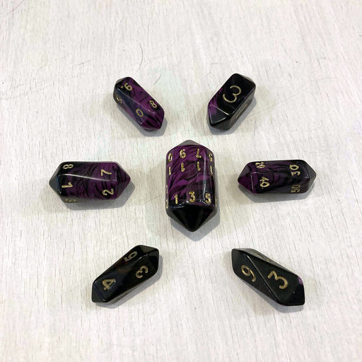 Dice 7-set Crystal Otherworld (16mm) Purple