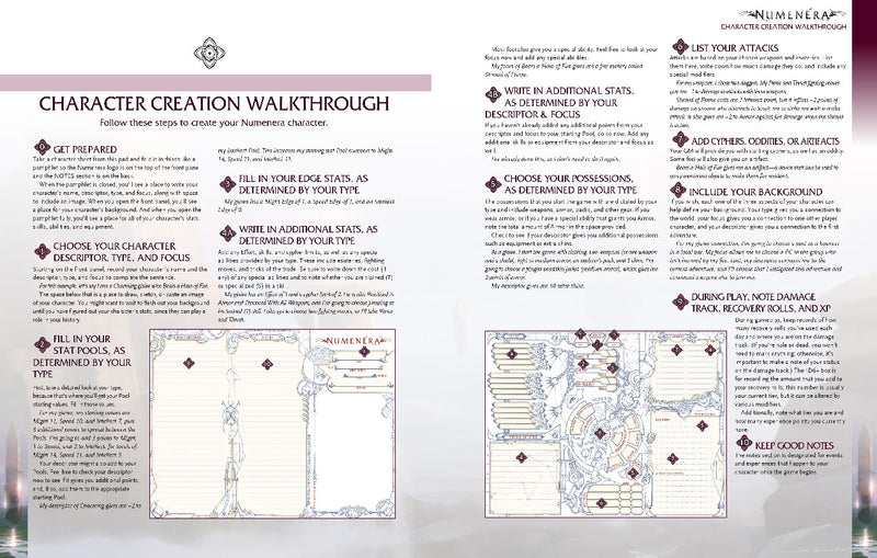 Cypher System Numenera Character Sheets