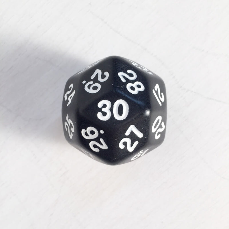 Dice Individual d30 Poly (25mm) Assorted