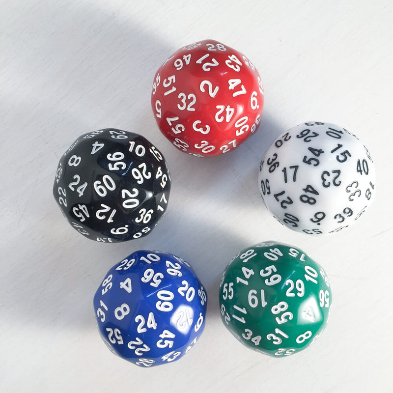 Dice Individual d60 Poly (36mm) Assorted