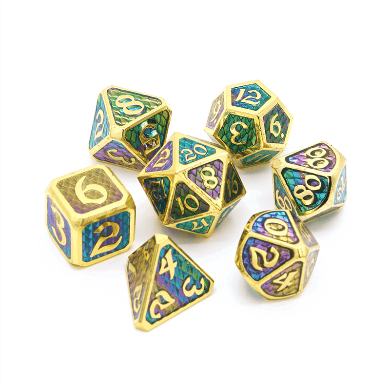 Dice 7-set Metal Drakona (16mm) Khaos Hemera