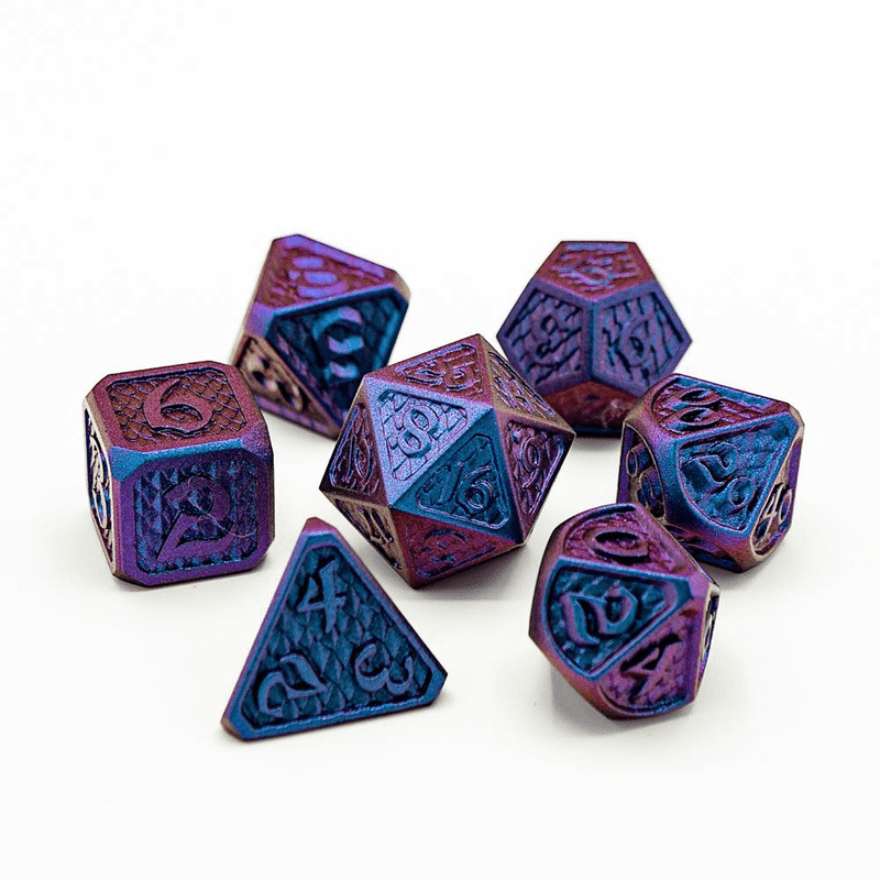 Dice 7-set Metal Drakona (16mm) Khaos Lunar Abyss