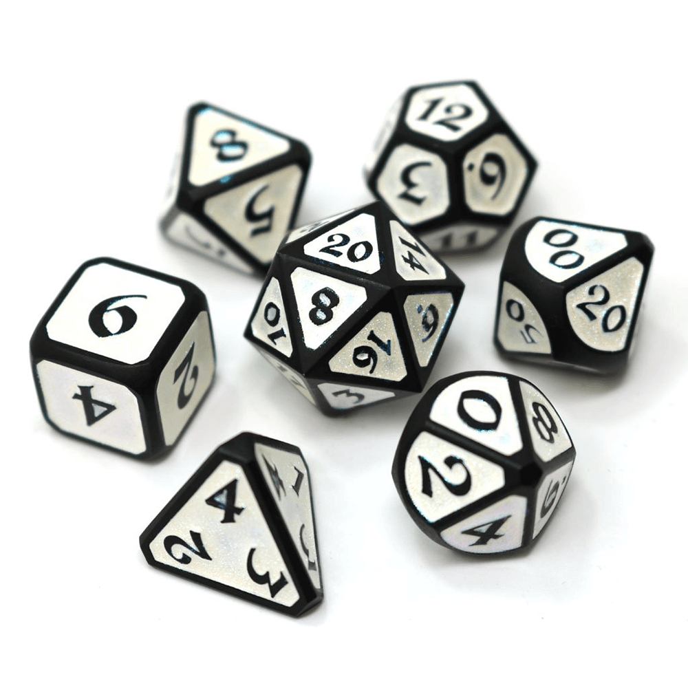 Dice 7-set Metal Mythica (16mm) Dreamscape Frostfell