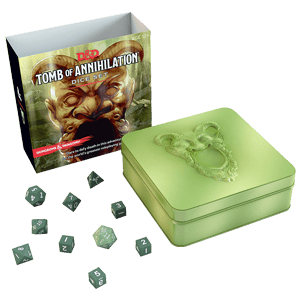 D&D Dice Set w/ Custom Tin : D&D Tomb of Annihilation