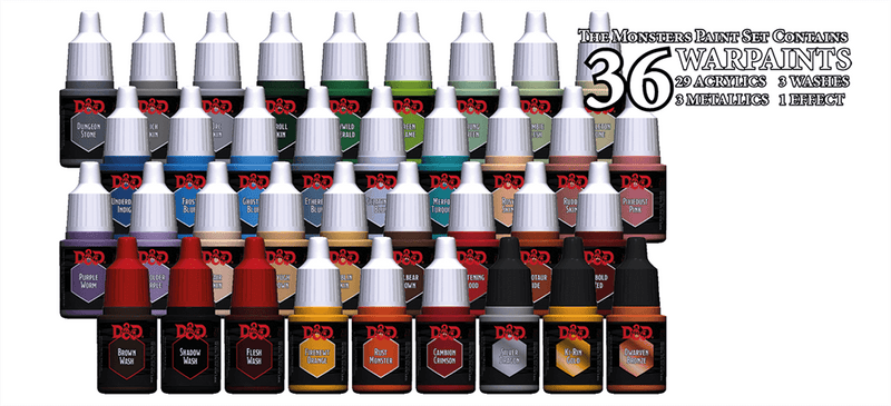 army painter d&d monsters paint set Paint Kit D&D Nolzur's Marvelous Pigments (36ct) Monster + Owlbear Min — Twenty Sided