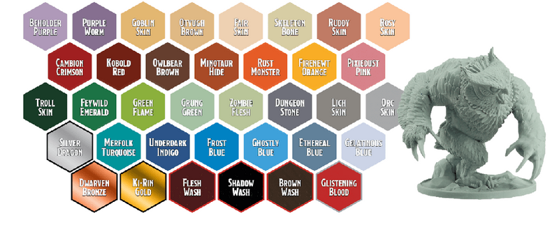 d&d monsters paint set Paint Kit D&D Nolzur's Marvelous Pigments (36ct) Monster + Owlbear Min — Twenty Sided