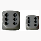 Dice Set 12d6 Opaque (16mm) 25610 Grey / Black