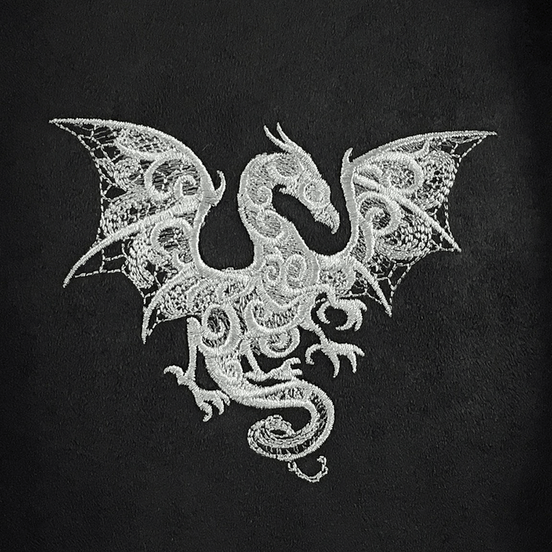 Dice Bag Baroque (4x4x6in) Smoke Dragon