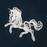 Dice Bag Baroque (4x4x6in) Unicorn