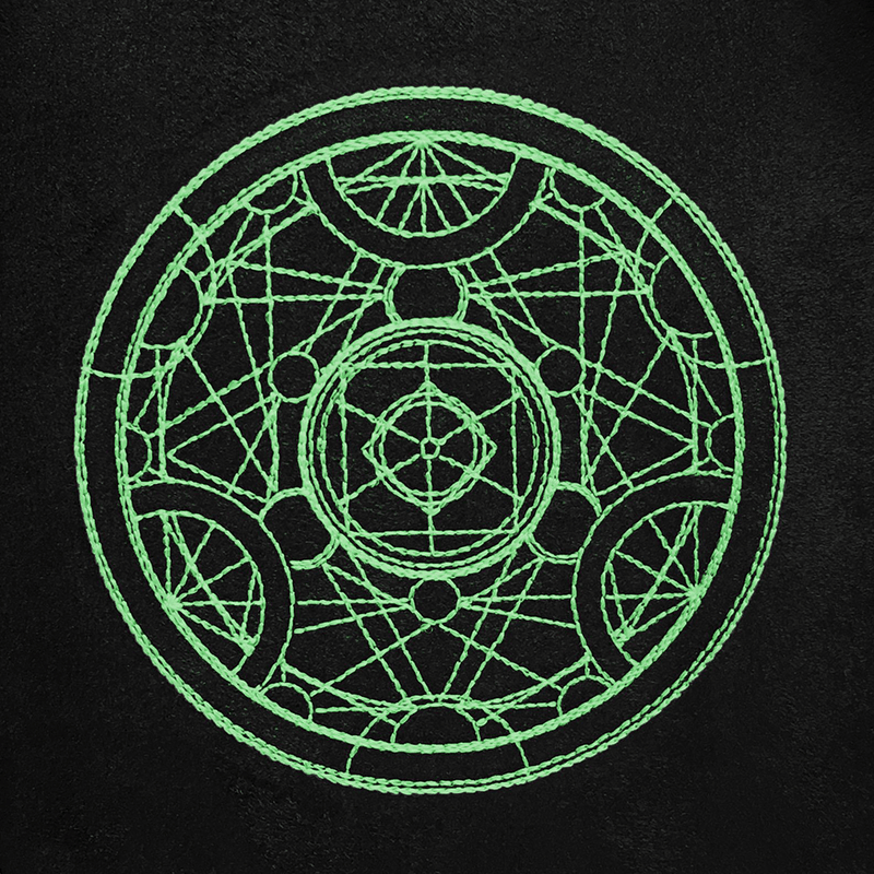 Dice Bag Glow in the Dark (4x4x6in) Alchemy Medallion