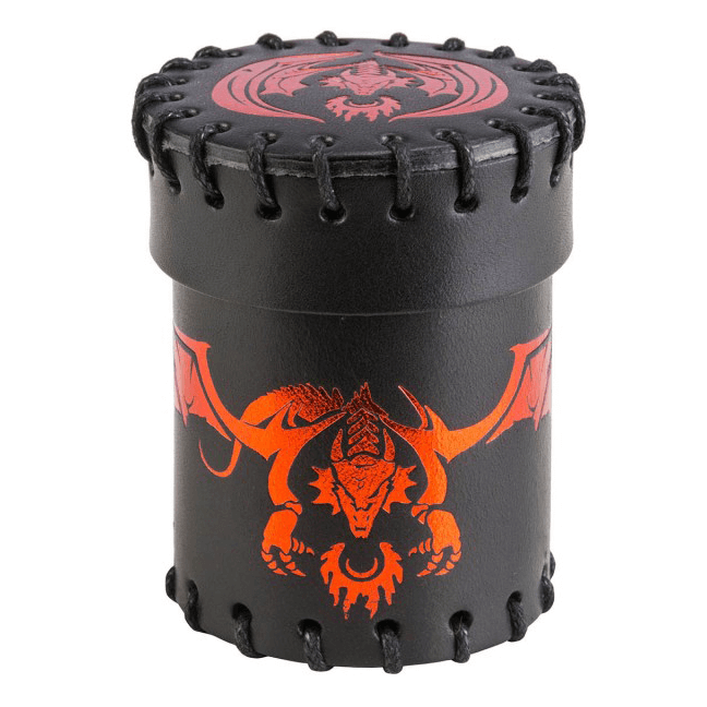 Dice Cup Black Leather Flying Dragon