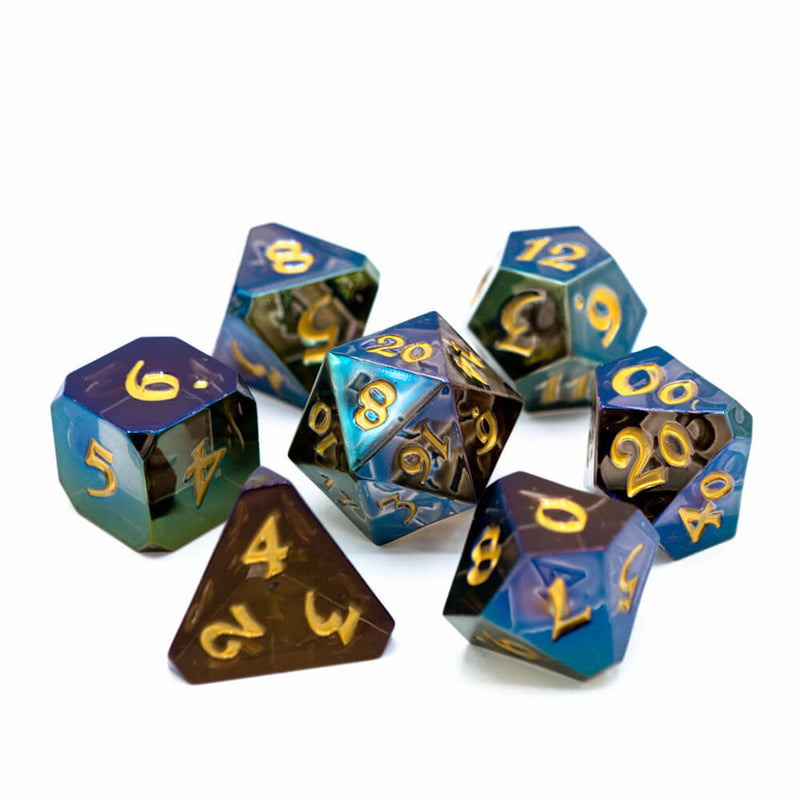 Dice 7-set Avalore Prismatic (16mm) Daydream