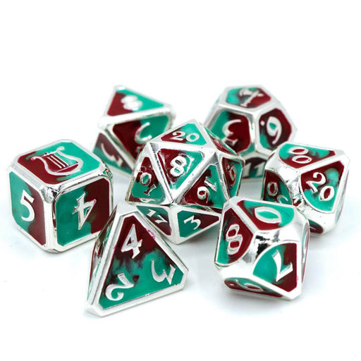 Dice 7-set Metal Bard and Barbarian (16mm) Harm and Harmony