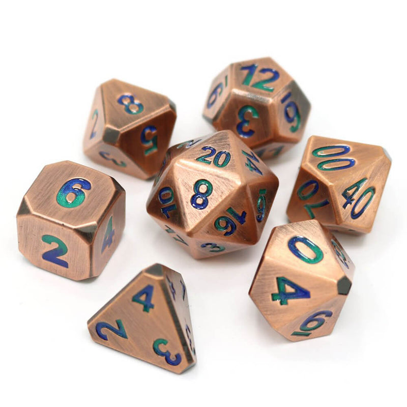 Dice 7-set Metal Forge (16mm) Oasis