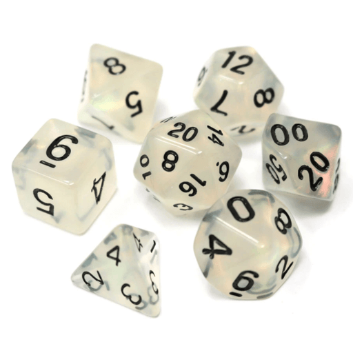 Dice 7-Set Glimmer (16mm) Divination