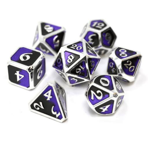 Dice 7-set Metal Mythica (16mm) Dark Arts Malice