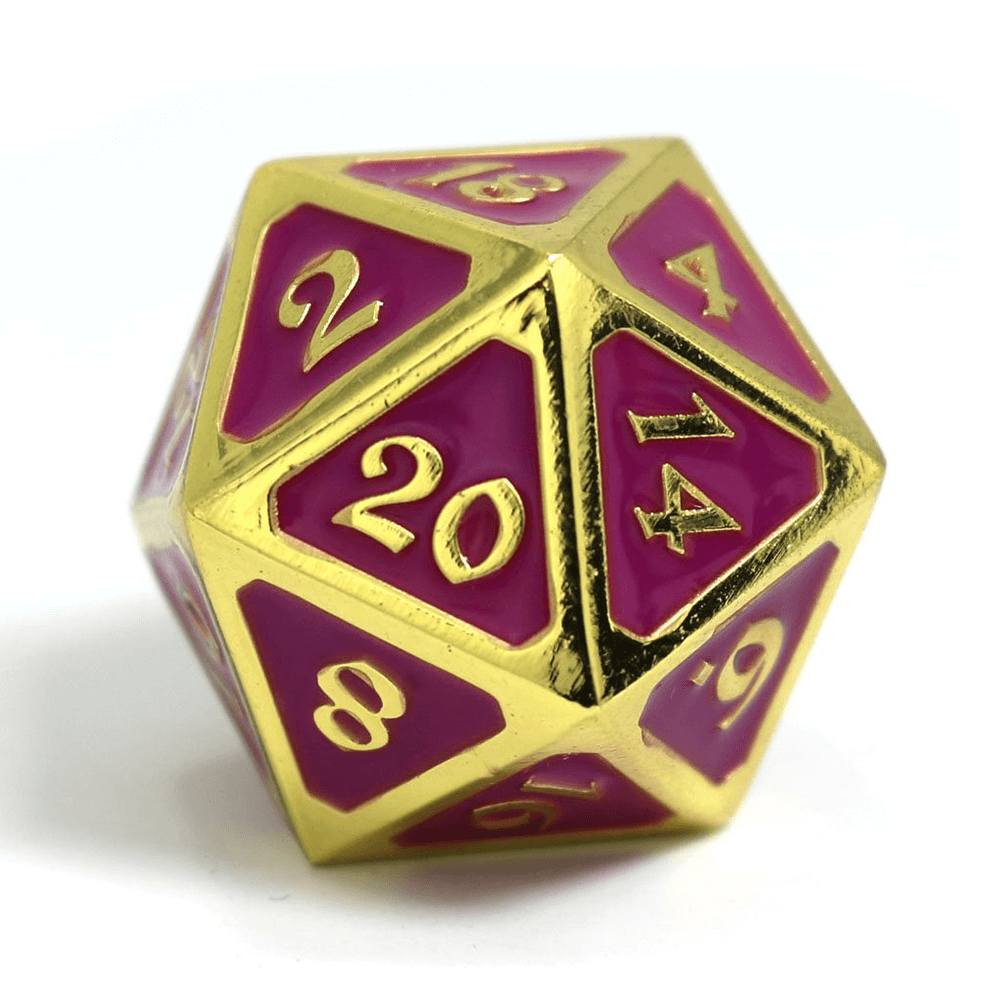 Dice Dire d20 Metal Mythica (25mm) AfterDark Neon Nightlife