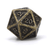 Dice Dire d20 Metal Mythica (25mm) Dark Gold