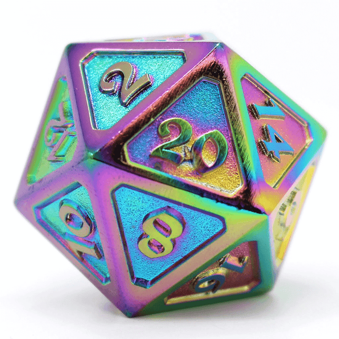 Dice Dire d20 Metal Mythica (25mm) Scorched Rainbow