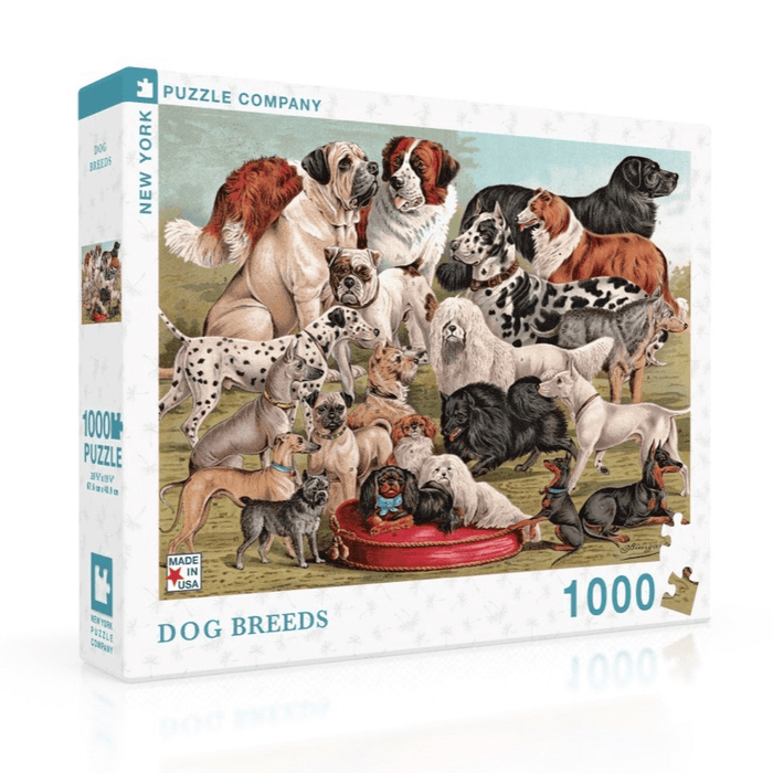 Puzzle (1000pc) Vintage : Dog Breeds