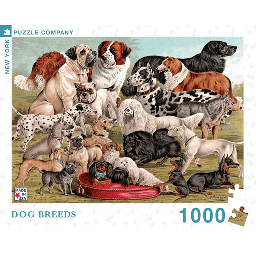 Puzzle (1000pc) Vintage : Dog Breeds