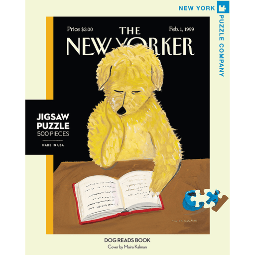 Puzzle (500pc) New Yorker : Dog Reads Book