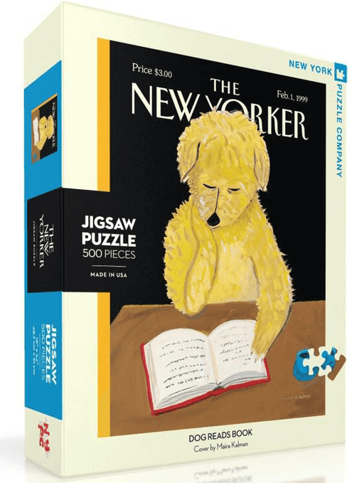 Puzzle (500pc) New Yorker : Dog Reads Book