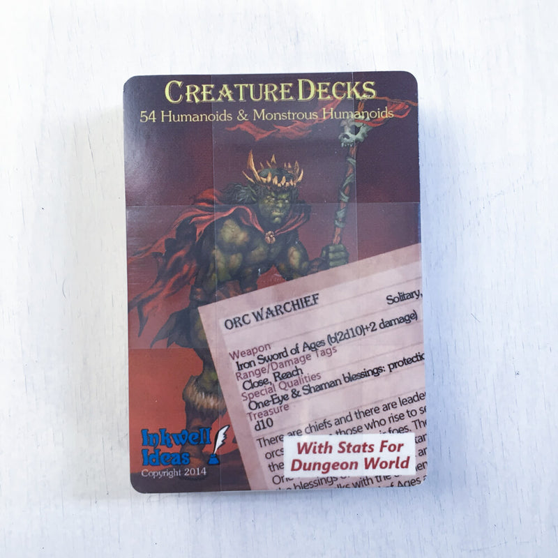 Dungeon World Creature Deck : Humanoids & Monstrous Humanoids