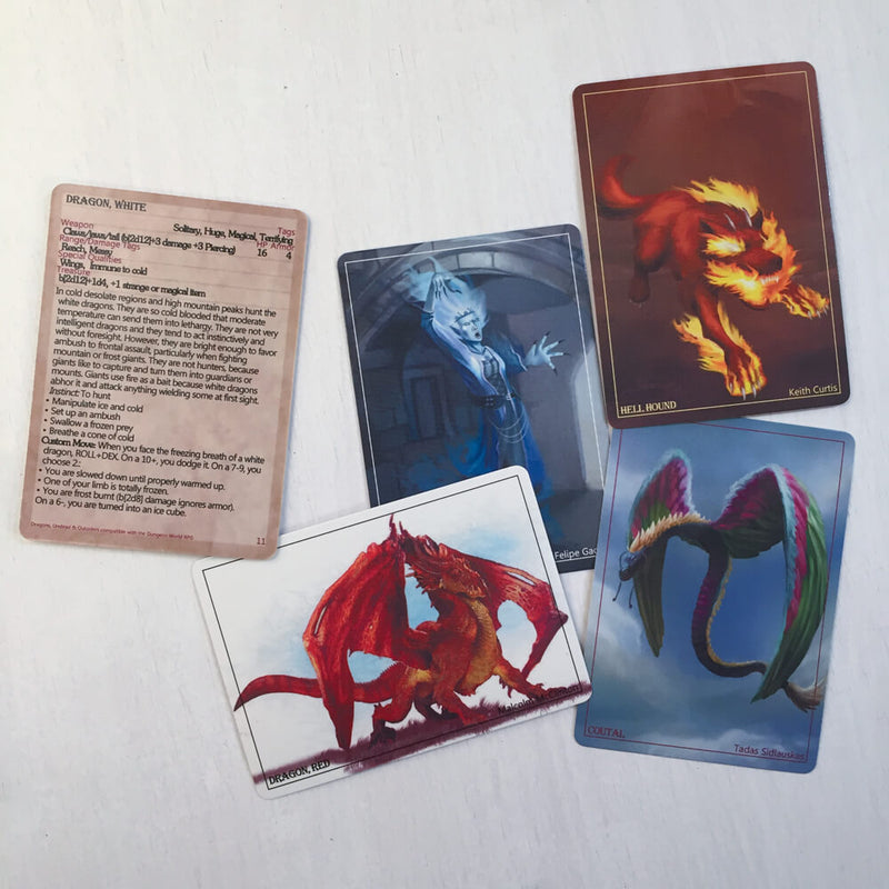 Dungeon World Creature Deck : Dragons, Undead, & Outsiders