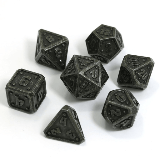 Dice 7-set Metal Dwarven Forge (16mm) Dark Iron
