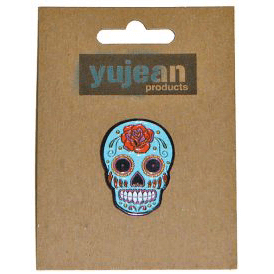 Enamel Pin : Sugar Skull w/ Rose