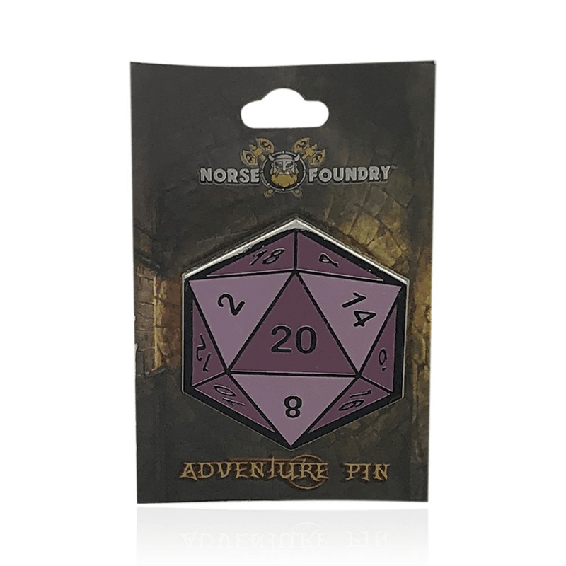 Enamel Pin : D20 (Silver)