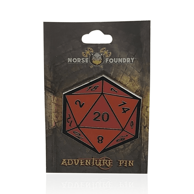 Enamel Pin : D20 (Silver)