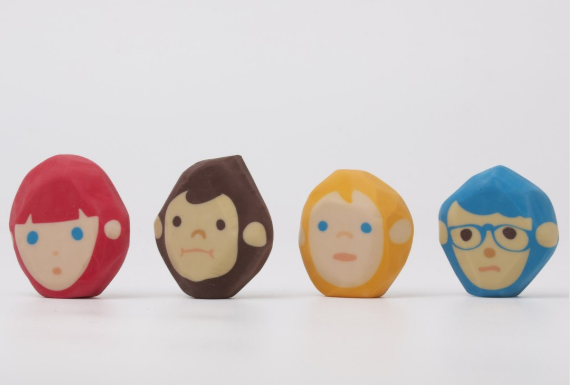 Eraser Rubber Barber : Gold / Purple